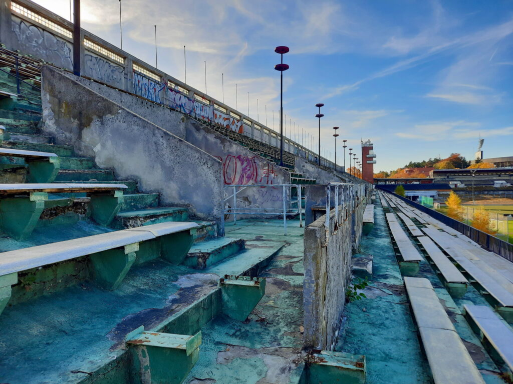 Strahov stadium rotten stands
