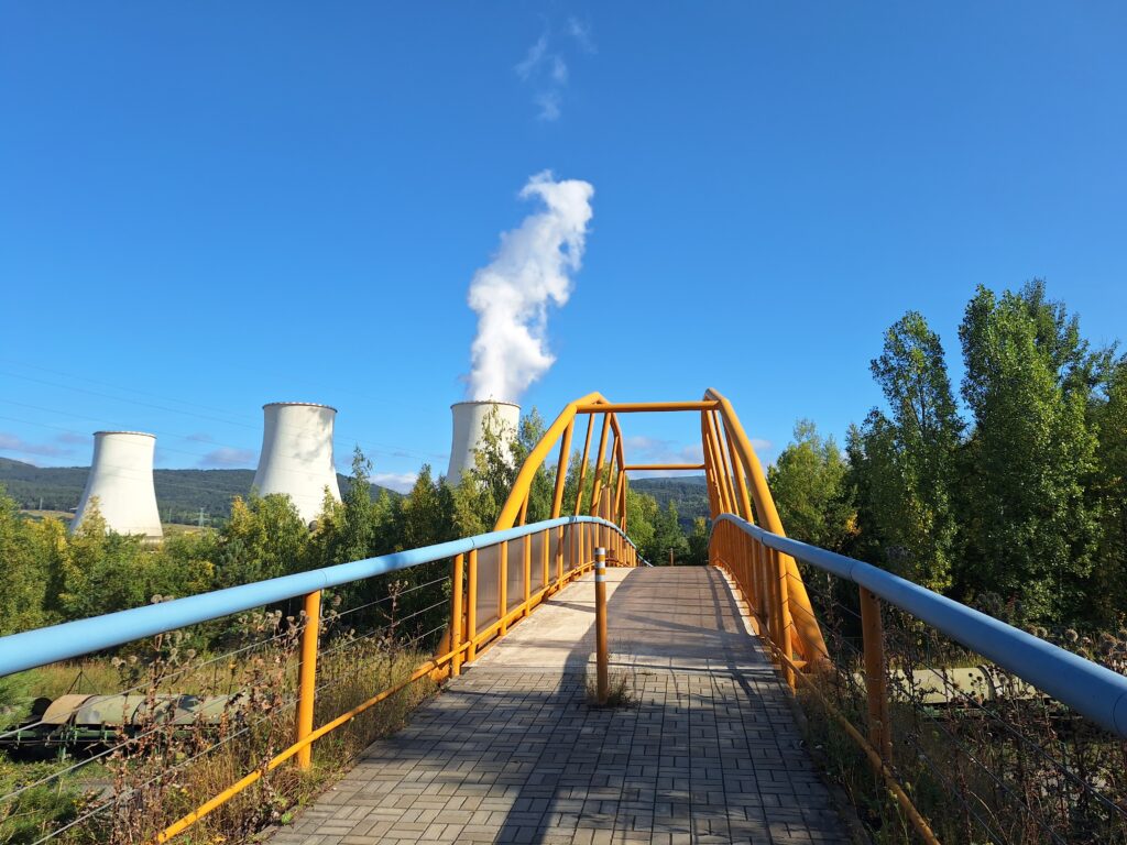 Bridge in Kadaň over the coal railway.