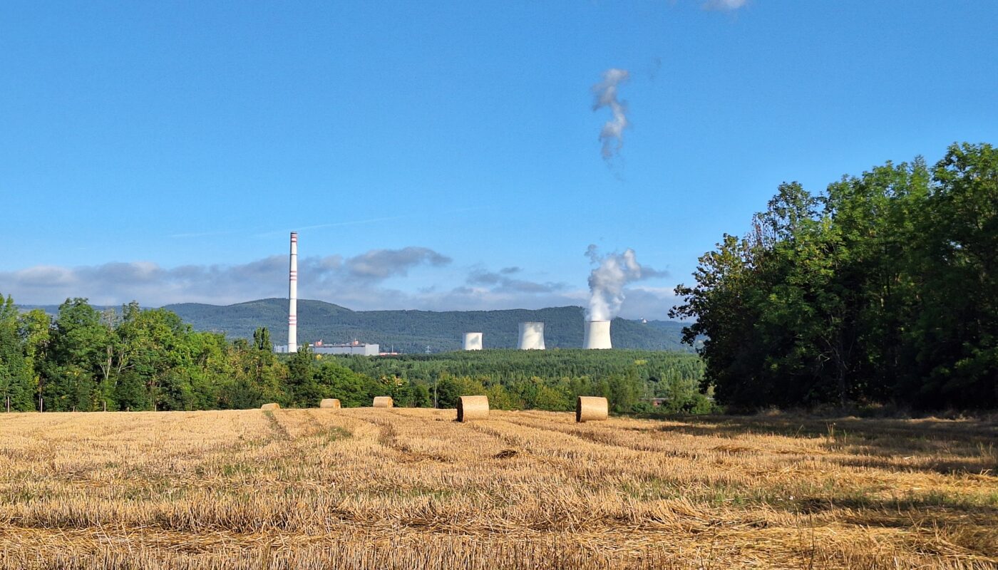 Bike ride along open-pit coal mines