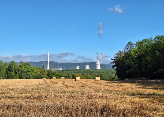 Bike ride along open-pit coal mines