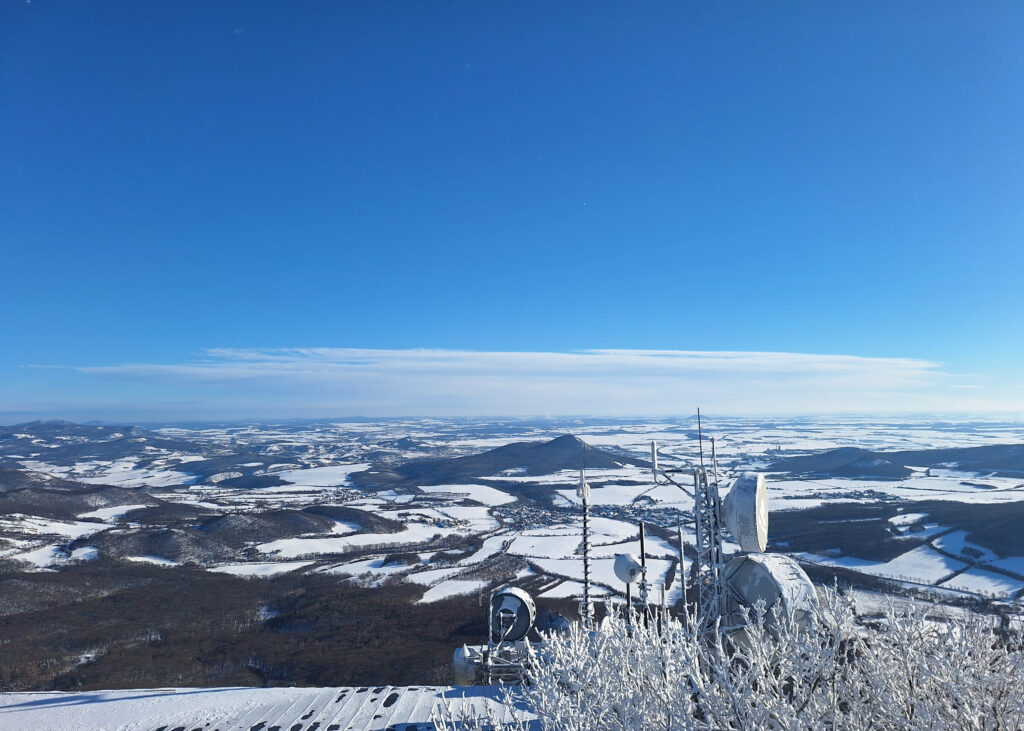 View from the observation tower on Milešovka