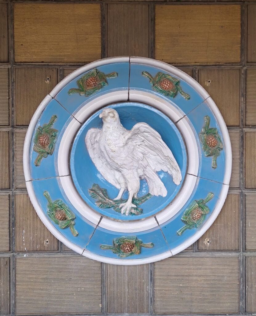 Eagle ceramic at the věžáky