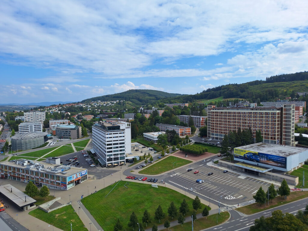 View of Zlín from the terrace of skyscraper n. 21