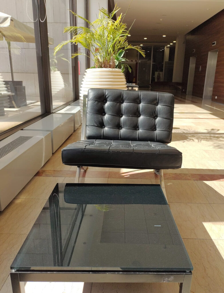 Chemapol interior - Barcelona chair