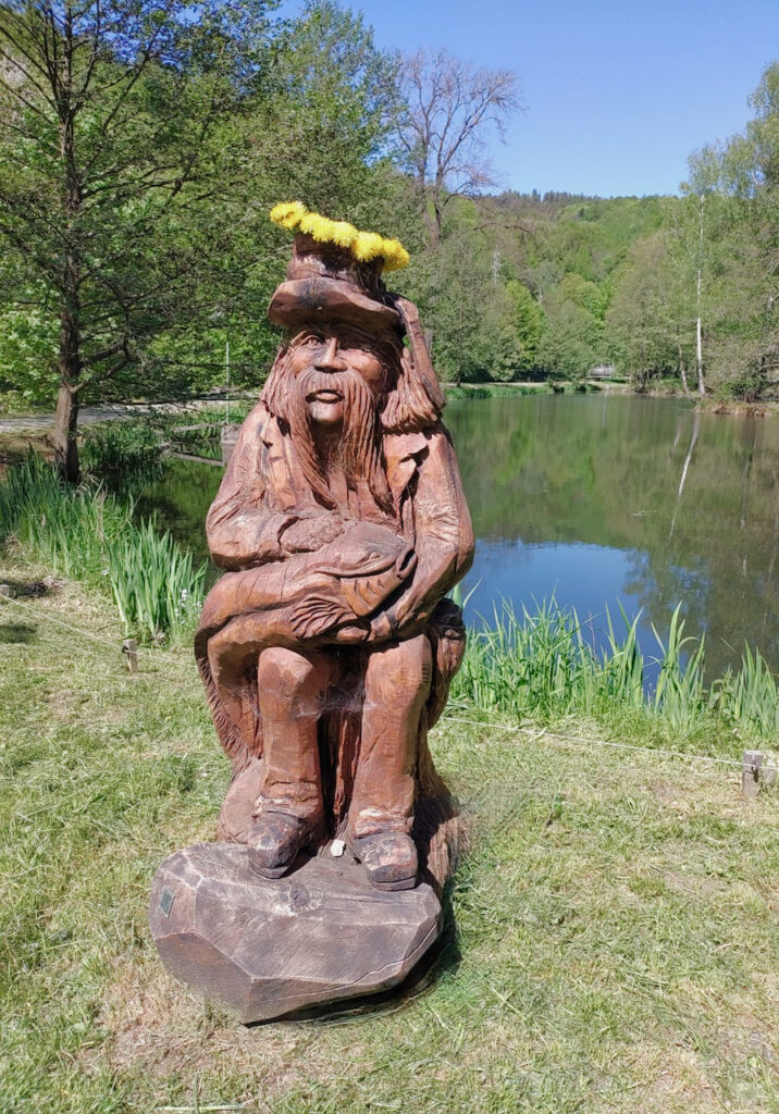 Vodník with flowers